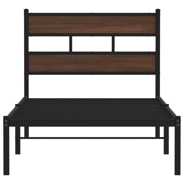 sengeramme m. sengegavl 75x190 cm uden madras brun egetræsfarve