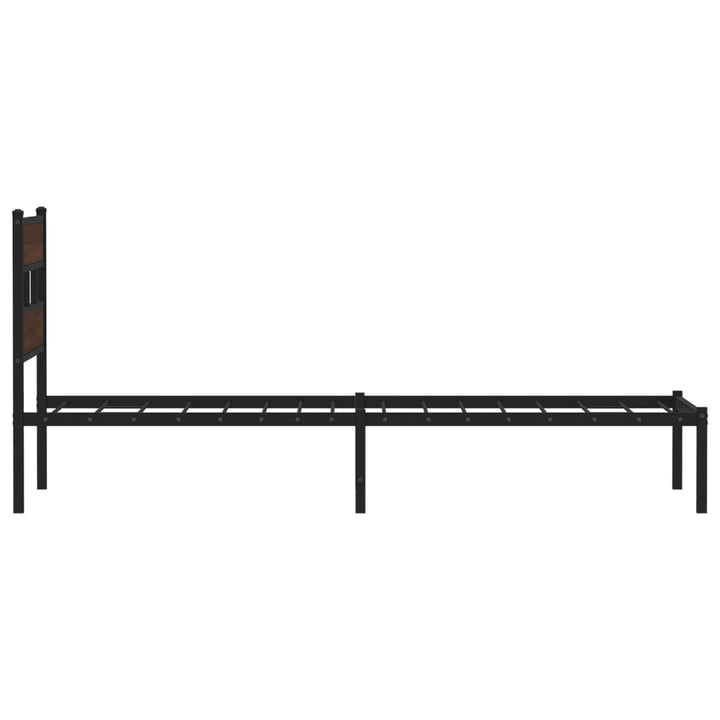 sengeramme m. sengegavl 75x190 cm uden madras brun egetræsfarve