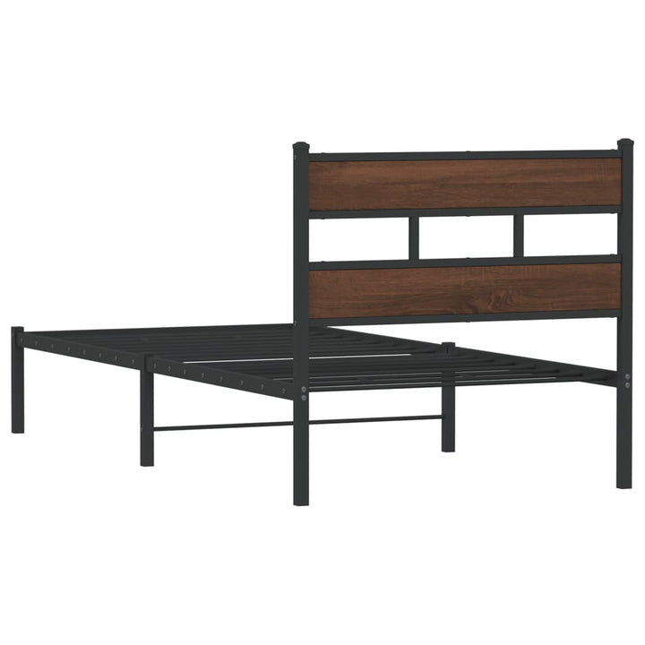 sengeramme m. sengegavl 75x190 cm uden madras brun egetræsfarve