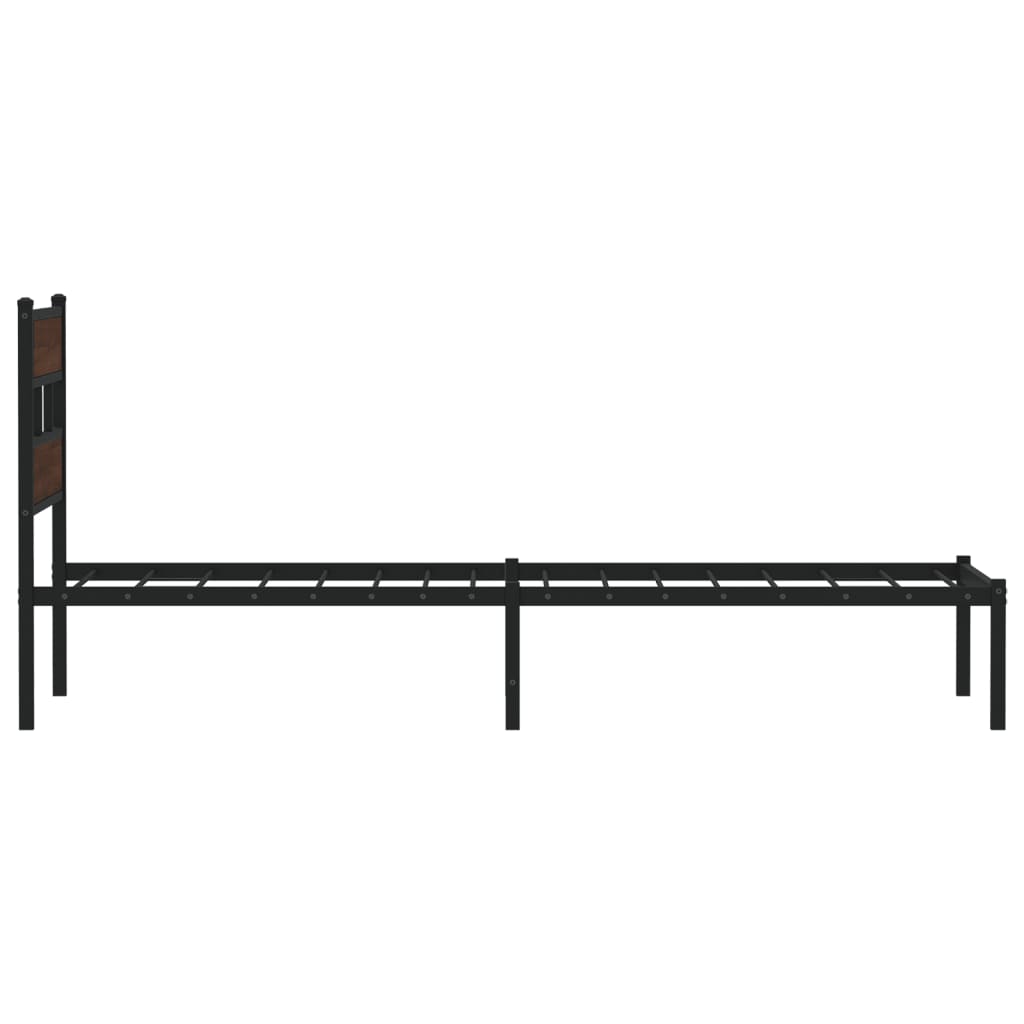 sengeramme m. sengegavl 90x190 cm uden madras brun egetræsfarve