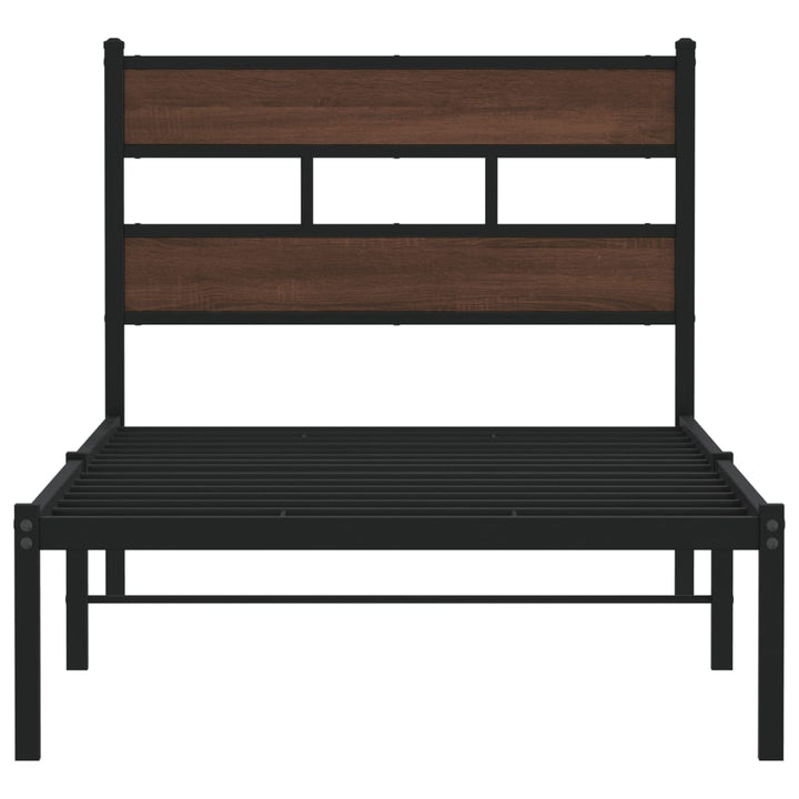 sengeramme m. sengegavl 90x200 cm uden madras brun egetræsfarve