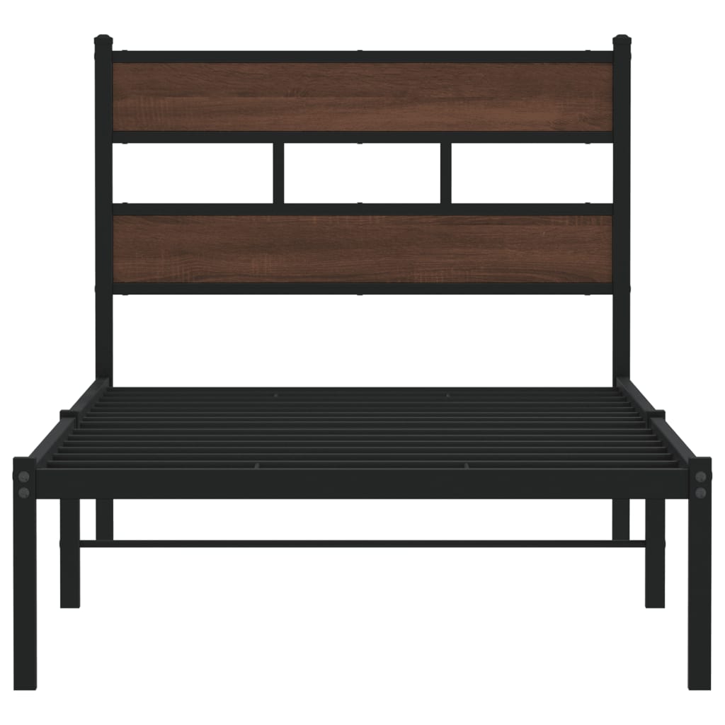 sengeramme m. sengegavl 107x203 cm uden madras brunt eg