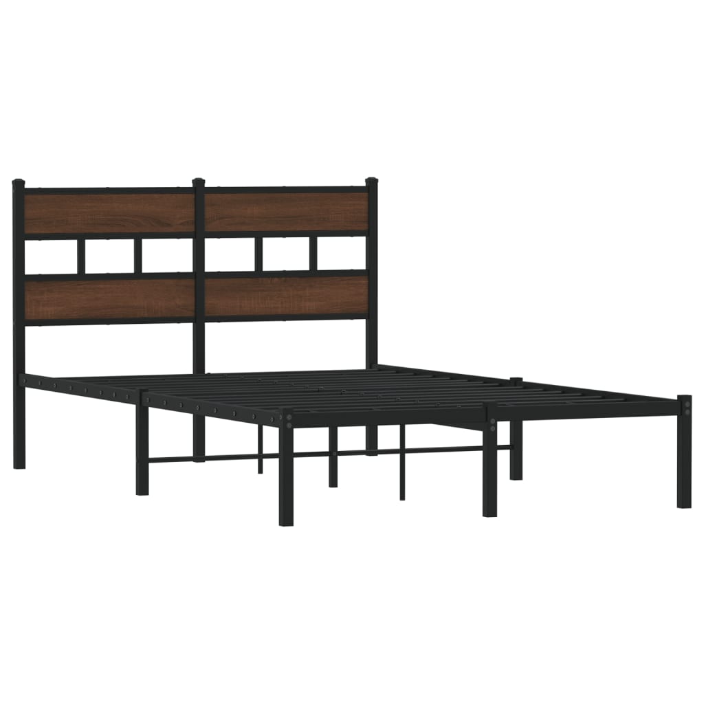 sengeramme m. sengegavl 120x200 cm uden madras brunt eg