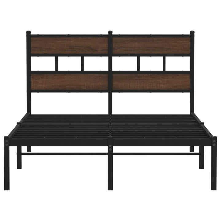 sengeramme m. sengegavl 120x200 cm uden madras brunt eg