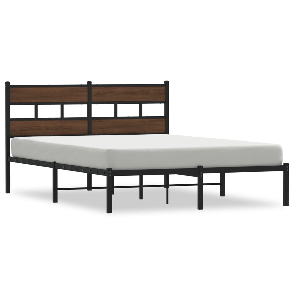 sengeramme m. sengegavl 137x190 cm uden madras brunt eg