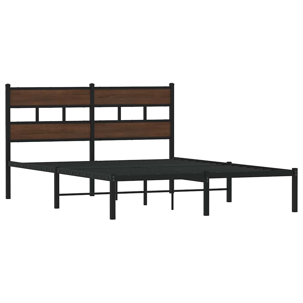 sengeramme m. sengegavl 140x200 cm uden madras brunt eg