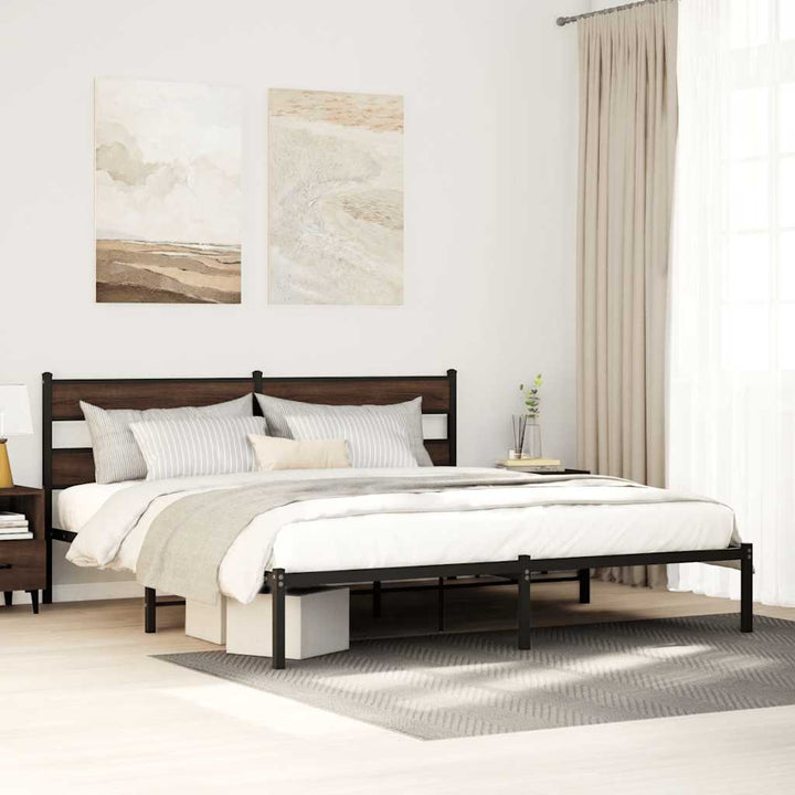 sengeramme m. sengegavl 190x200 cm uden madras brunt eg