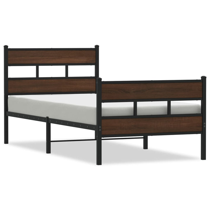 sengeramme m. sengegavl 75x190 cm uden madras brunt eg