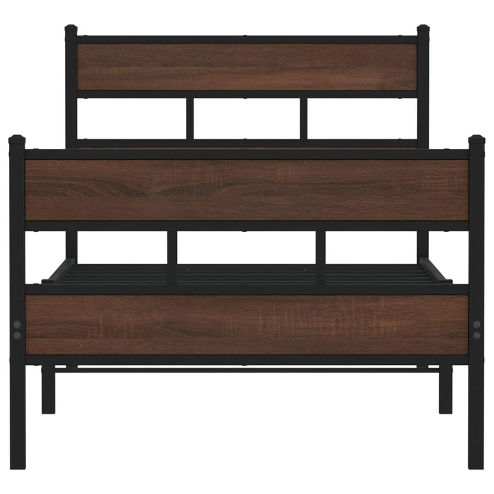 sengeramme m. sengegavl 80x200 cm uden madras brunt eg