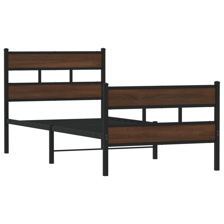 sengeramme m. sengegavl 90x200 cm uden madras brunt eg