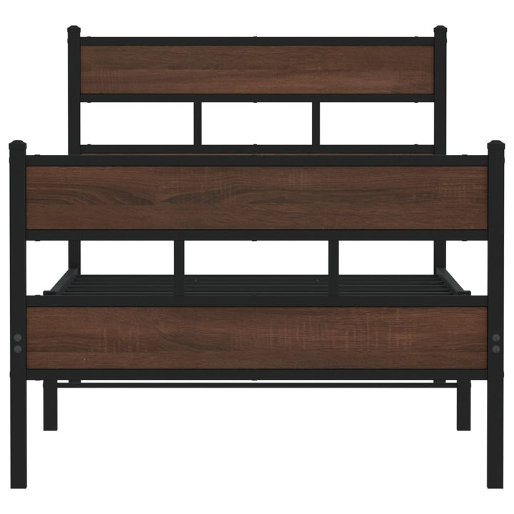 sengeramme m. sengegavl 90x200 cm uden madras brunt eg