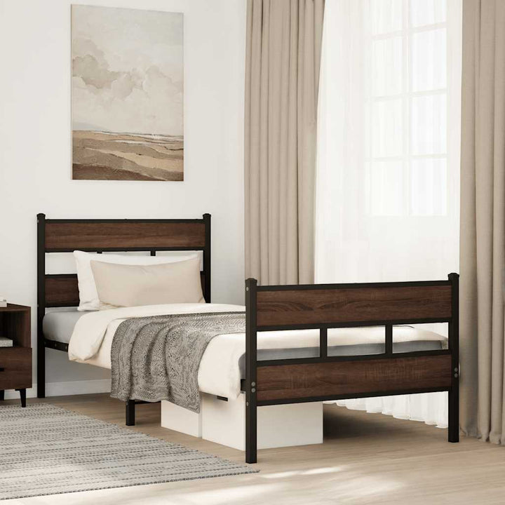 sengeramme m. sengegavl + fodgærde 100x190 cm uden madras