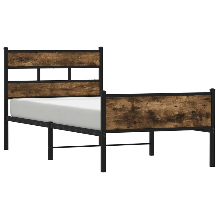 sengeramme 75x190 cm uden madras konstrueret træ røget eg
