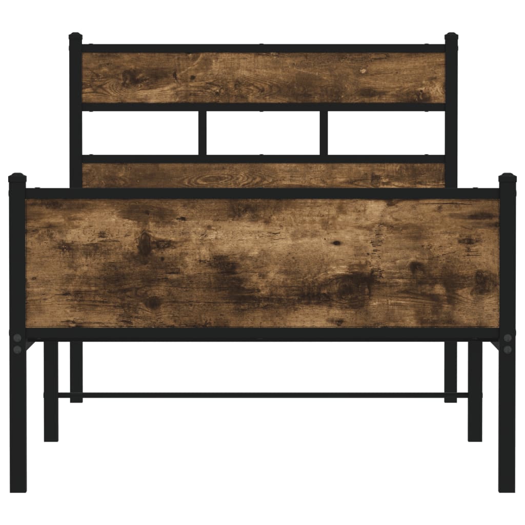 sengeramme 75x190 cm uden madras konstrueret træ røget eg