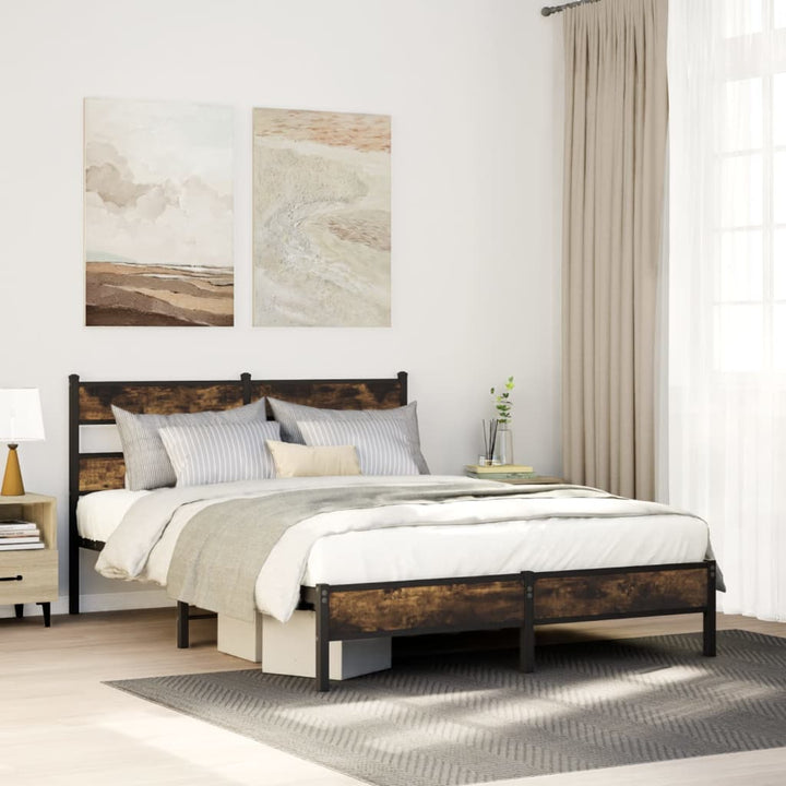 sengeramme 75x190 cm uden madras konstrueret træ røget eg