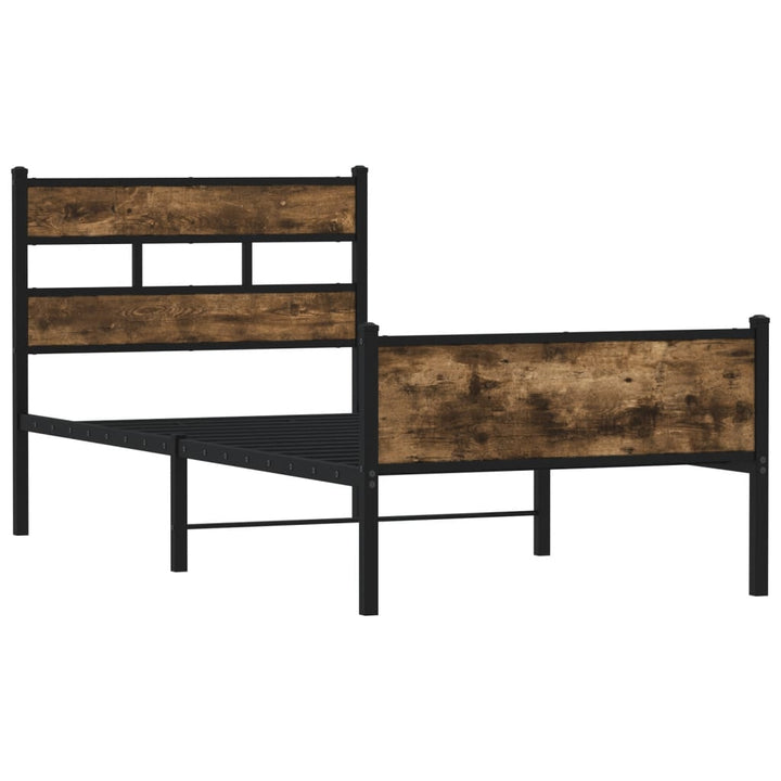 sengeramme 90x200 cm uden madras konstrueret træ røget eg