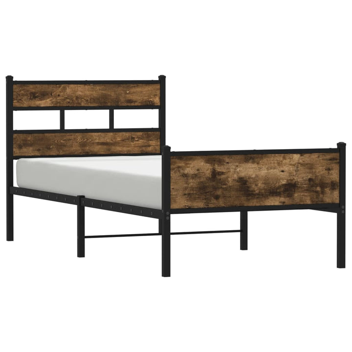 sengeramme 100x190 cm uden madras konstrueret træ røget eg