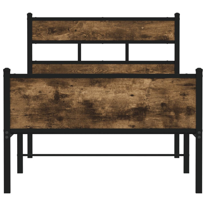 sengeramme 100x190 cm uden madras konstrueret træ røget eg
