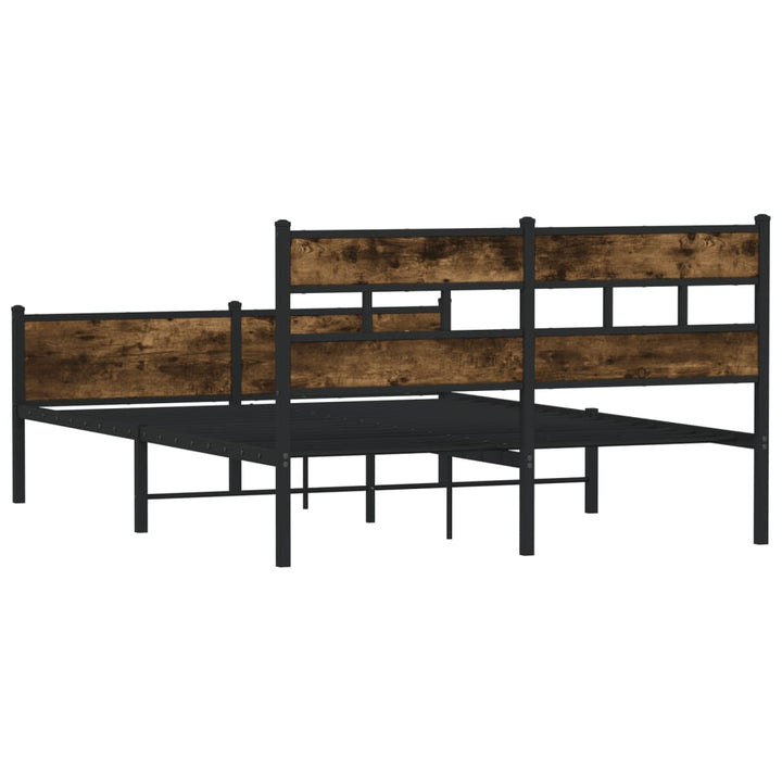 sengeramme 140x190 cm uden madras konstrueret træ røget eg