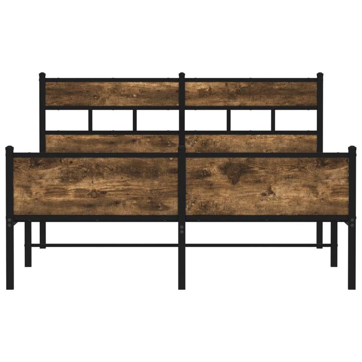 sengeramme 150x200 cm uden madras konstrueret træ røget eg