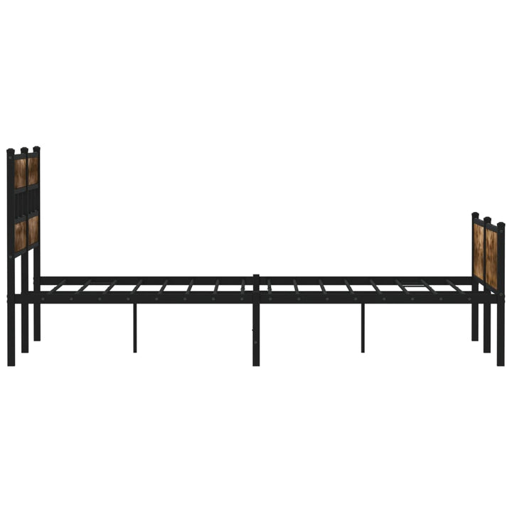 sengeramme 150x200 cm uden madras konstrueret træ røget eg