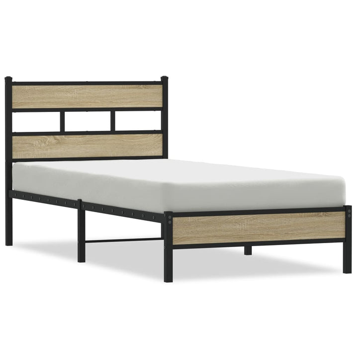 sengeramme 75x190 cm uden madras konstrueret træ sonoma-eg