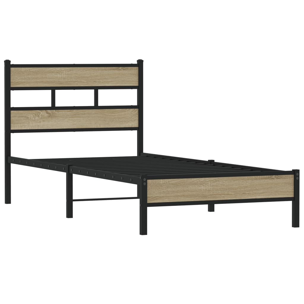 sengeramme 80x200 cm uden madras konstrueret træ sonoma-eg