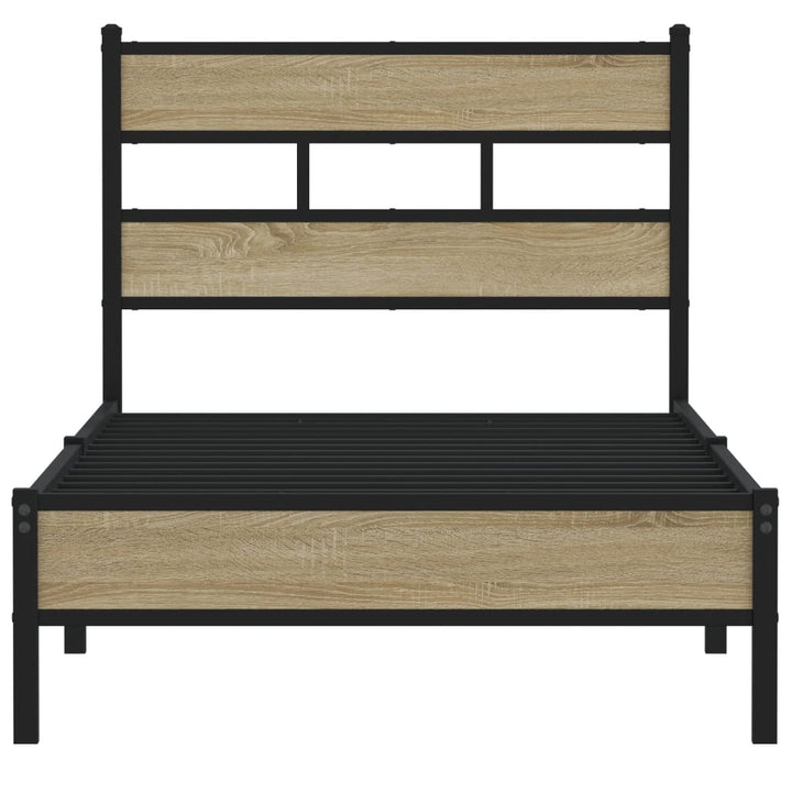 sengeramme 80x200 cm uden madras konstrueret træ sonoma-eg