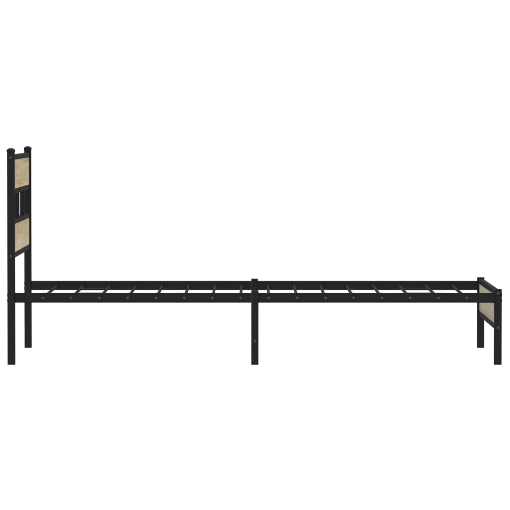 sengeramme 80x200 cm uden madras konstrueret træ sonoma-eg