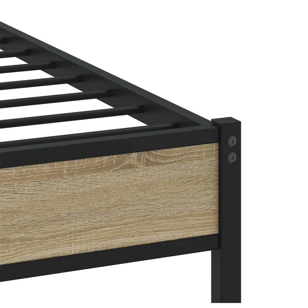 sengeramme 80x200 cm uden madras konstrueret træ sonoma-eg