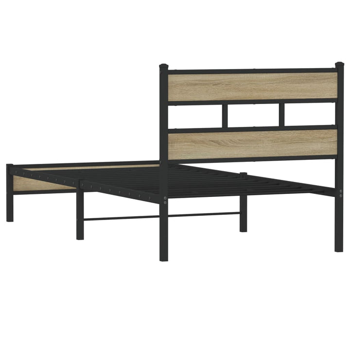 sengeramme 90x190 cm uden madras konstrueret træ sonoma-eg