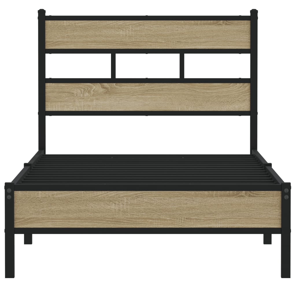 sengeramme 100x200 cm uden madras konstrueret træ sonoma-eg