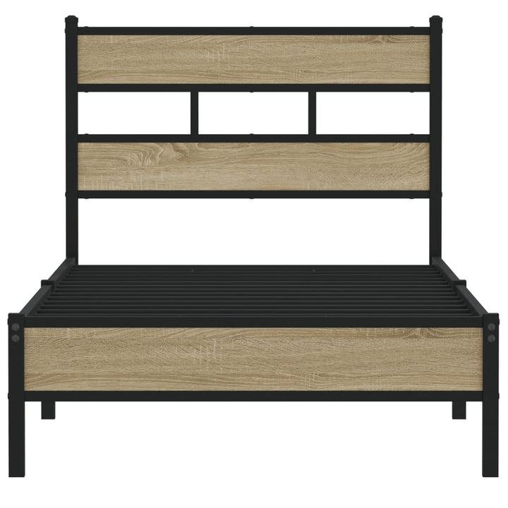 sengeramme 100x200 cm uden madras konstrueret træ sonoma-eg