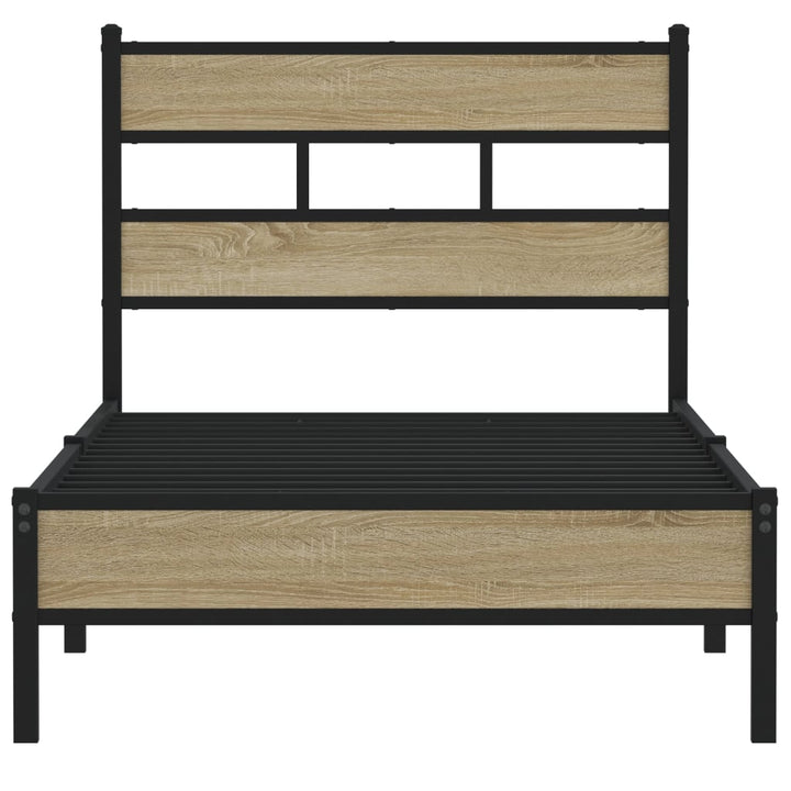 sengeramme 107x200 cm uden madras konstrueret træ sonoma-eg