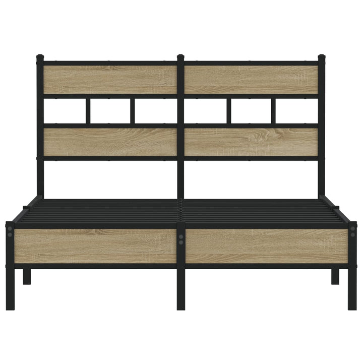 sengeramme 120x200 cm uden madras konstrueret træ sonoma-eg