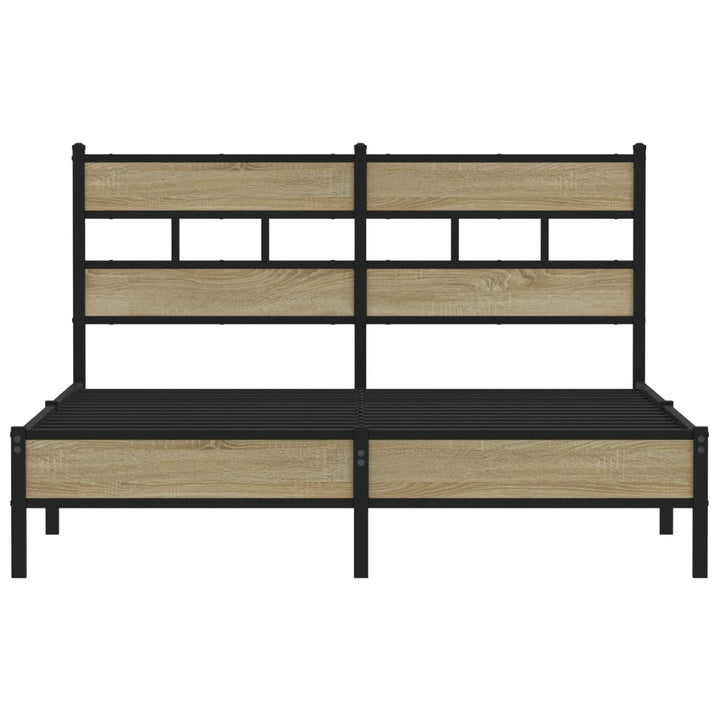 sengeramme 140x190 cm uden madras konstrueret træ sonoma-eg