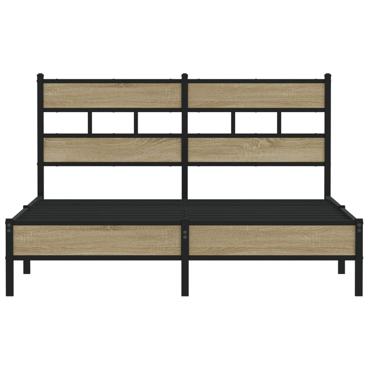 sengeramme 140x200 cm uden madras konstrueret træ sonoma-eg
