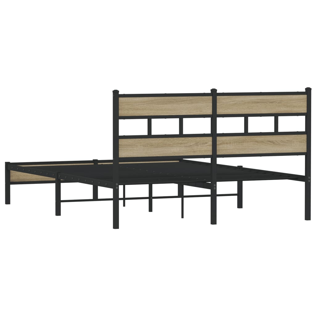 sengeramme 140x200 cm uden madras konstrueret træ sonoma-eg
