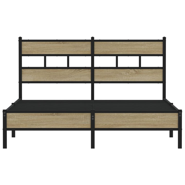 sengeramme 160x200 cm uden madras konstrueret træ sonoma-eg