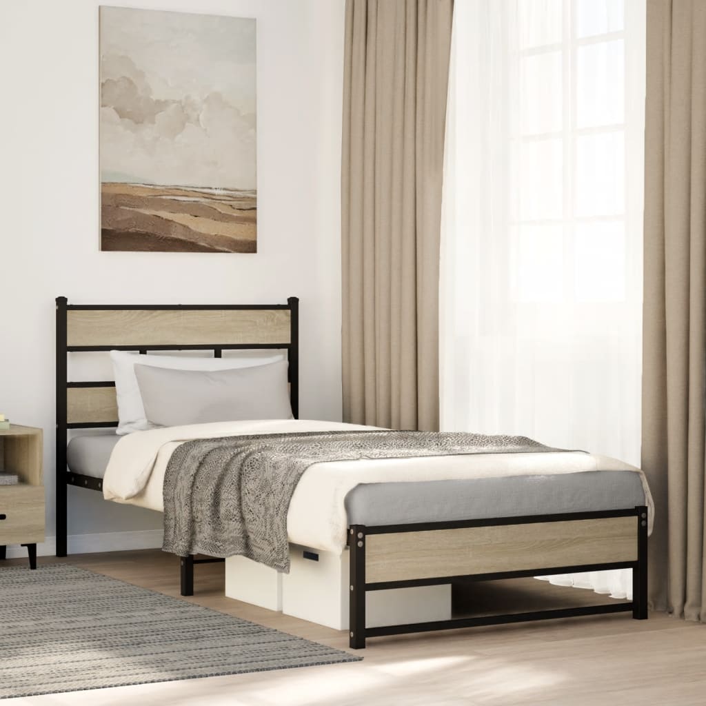 sengeramme uden madras 80x200 cm metal sonoma-eg