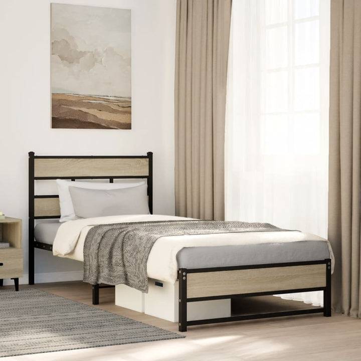 sengeramme uden madras 80x200 cm metal sonoma-eg