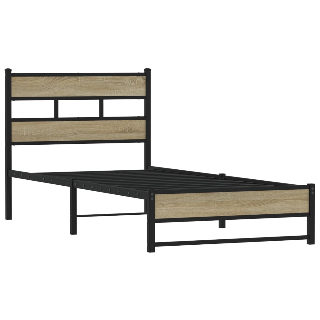 sengeramme uden madras 90x200 cm metal sonoma-eg