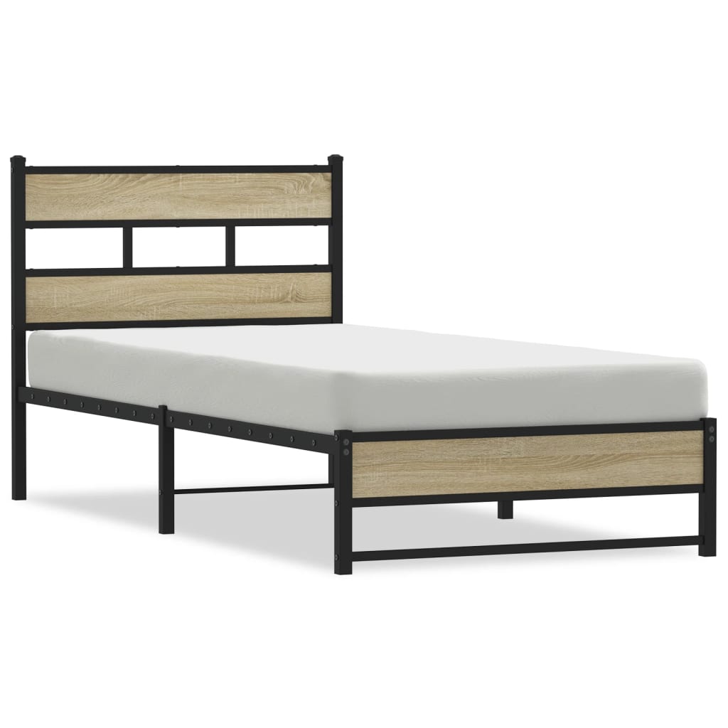 sengeramme uden madras 100x190 cm metal sonoma-eg