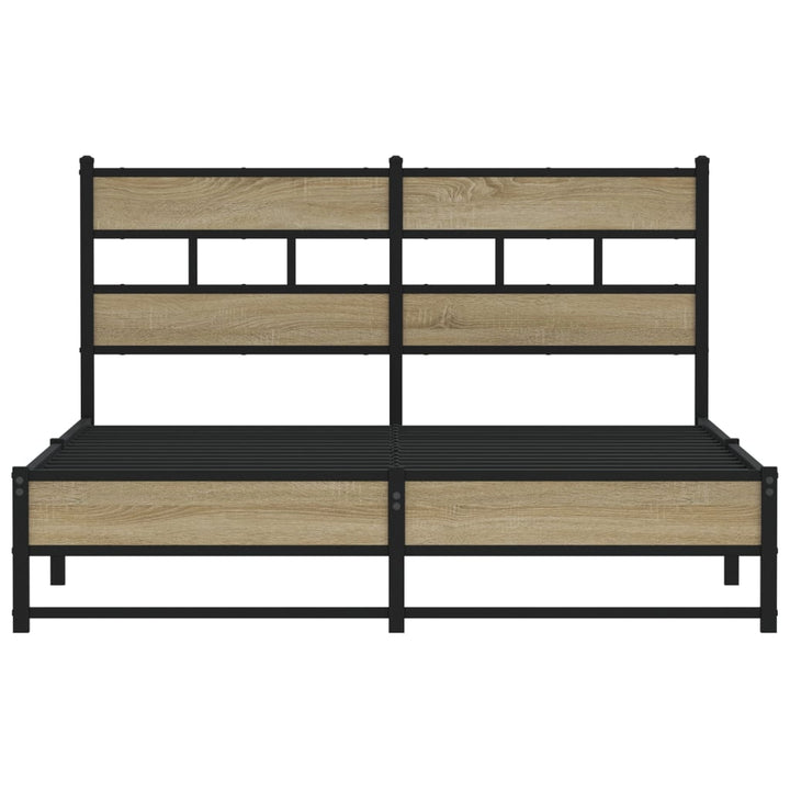 sengeramme uden madras 135x190 cm metal sonoma-eg