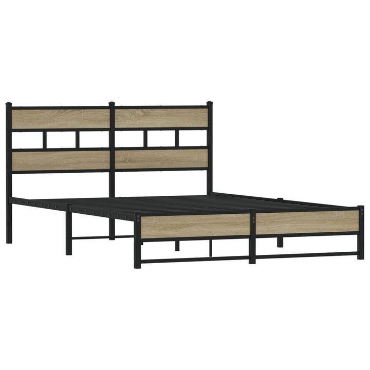 sengeramme uden madras 150x200 cm metal sonoma-eg