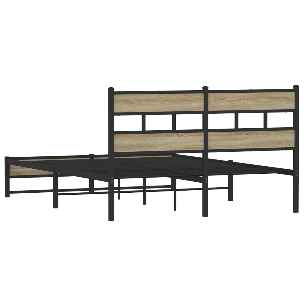 sengeramme uden madras 150x200 cm metal sonoma-eg