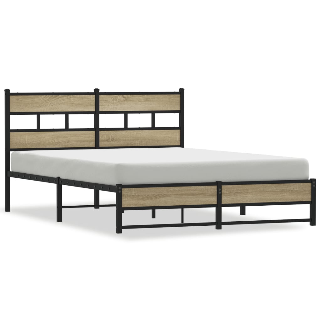 sengeramme uden madras 160x200 cm metal sonoma-eg