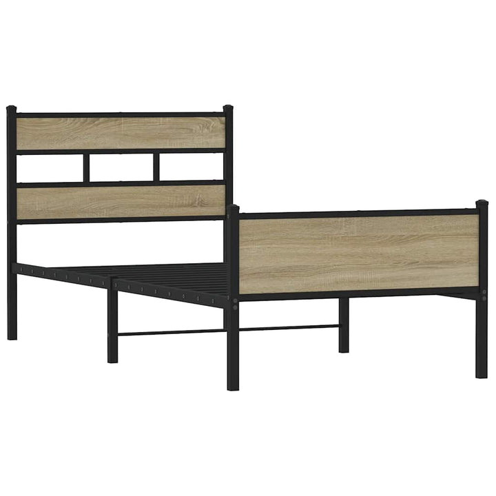 sengeramme 80x200 cm uden madras konstrueret træ sonoma-eg