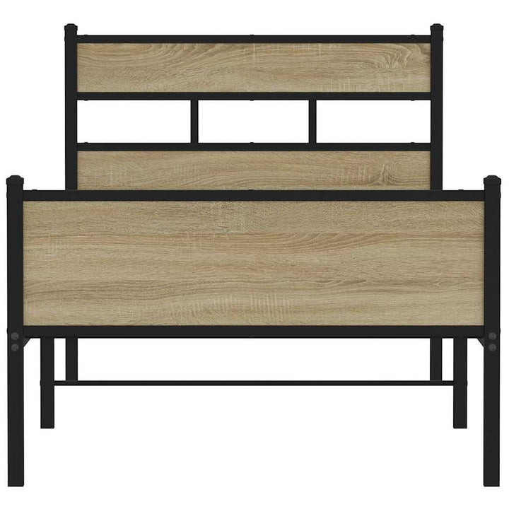 sengeramme 90x200 cm uden madras konstrueret træ sonoma-eg