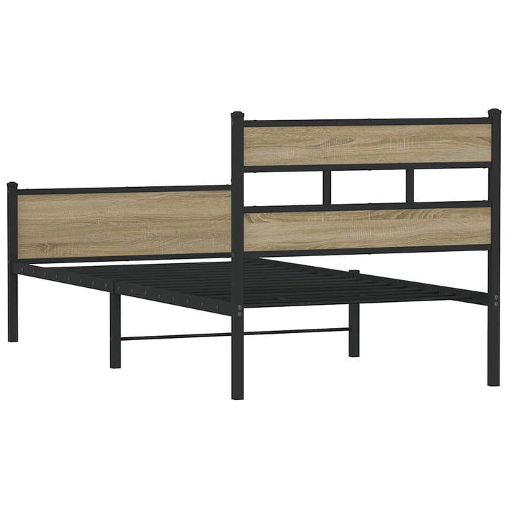 sengeramme 90x200 cm uden madras konstrueret træ sonoma-eg